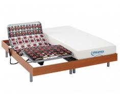 Cama articulada eléctrica con memoria de forma HESIODE III de DREAMEA - Motor OKIN - 2x90x200 cm