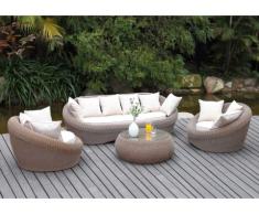 Conjunto de jardín WHITEHEAVEN: Sofá 3 plazas, 2 sillones y mesa de centro