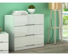 Cómoda CLAIRE - 3 cajones - MDF lacado blanco