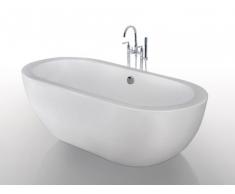 Bañera exenta NEPTUNE capacidad 234L - Acrílico reforzado - 173x78x57 cm - Blanco