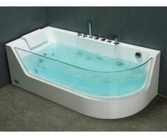 Bañera de hidromasaje acristalada ARIA - 1 plaza - 263L - 80x170x57 cm