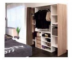 Conjunto de armario vestidor + mueble EMERIC - Roble & Topo