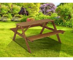 Mesa de picnic con dos bancos de acacia DEPOK