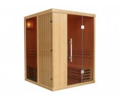 Sauna tradicional de 3/4 plazas MARIBO - 150 x 150 x 200 - cristales tintados