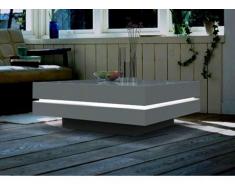 Mesa de centro LYESS - MDF lacado blanco - LEDs
