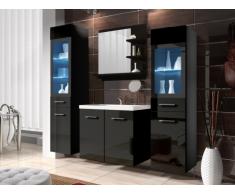 Conjunto LAURINE con leds - muebles para baño - negro lacado