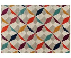 Alfombra de estilo contemporáneo IMPRESSION - polipropileno y yute - 160x230 cm - Multicolor