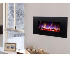 Chimenea eléctrica CHANDELA - Largo 84 x Ancho 14 x Alto 45 cm - Negra