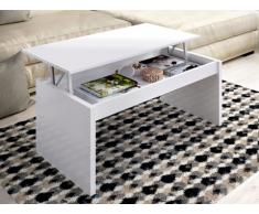 Mesa de centro BAIKAL - Tablero elevable- Color blanco