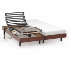 Cama eléctrica NIGHT de DREAMEA - 2x80x200 cm - Color cerezo