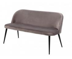 Banco de mesa HELENA - Terciopelo - Gris