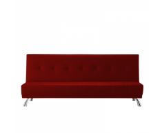 SOFÁ CAMA URBAN CAPITONÉ ROJO 190x105