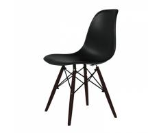 SILLA TOWER WOOD NEGRA PATA WENGUÉ EXTRA QUALITY