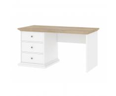 MESA ESCRITORIO PARIS BLANCO-ROBLE
