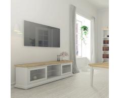 MUEBLE TV 3 HUECOS PARÍS BLANCO-ROBLE