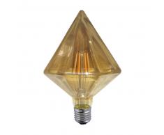 Bombilla decorativa led pirámide color ámbar e27 6w