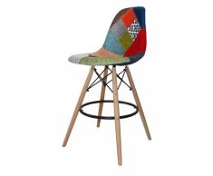 Taburete tower wood patchwork