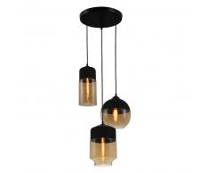 LÁMPARA DE TECHO IKORE 3 LUCES BASE REDONDA