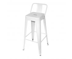 Taburete lank industrial con respaldo