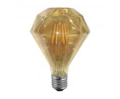 BOMBILLA DECORATIVA LED DIAMANTE COLOR ÁMBAR E27 6W