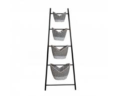 ESTANTERIA DECORATIVA MALVINA CON 4 CESTAS