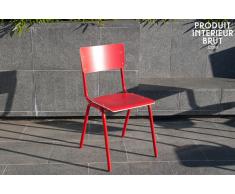 Silla roja de estilo vintage Skole