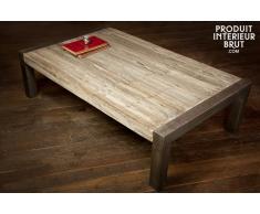 Mesa de centro de estilo escandinvo con teca reciclada