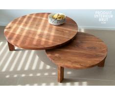 Mesa de centro estilo vintage con doble tablero Stockholm