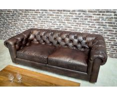 Sofá vintage Chesterfield Oscuro