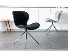 Silla negra de estilo escandinavo Hetsik