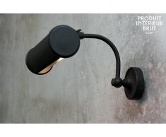 Lámpara de pared estilo vintage negro mate