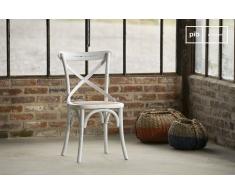 Silla blanca de estilo shabby chic Pampelune