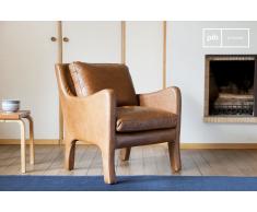 Sillón vintage de cuero Edimburgo