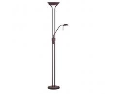Lampara pie dina, led 18w+5w (marron oxido)