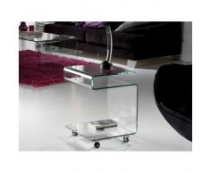 Mesa auxiliar de cristal