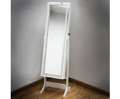 Espejo vestidor joyero blanco