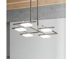 Lámpara techo 5L Led cromo brillo