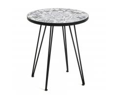 Mesa auxiliar Oswalda Ø 46 cm gris