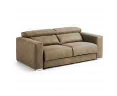 Sofá Atlanta 3 plazas marrón pardo 210 cm