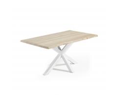 Mesa Argo 180 cm roble blanqueado patas blanco