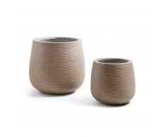 Set Loa de 2 maceteros marrón