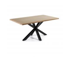 Mesa Argo 160 cm melamina natural patas negro