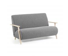 Sofá Meghan 2 plazas gris 145 cm