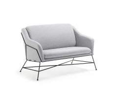Sofá Brida 2 plazas gris 128 cm