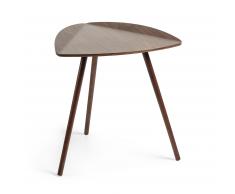 Mesa auxiliar Damasc chapado madera nogal 45 x 47 cm