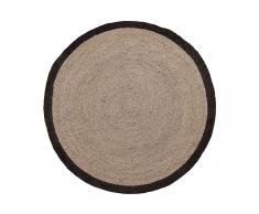 Alfombra Saht Ø 200 cm gris y negro