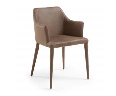 Silla Croft marrón en eco-nobuck
