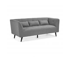 Sofá Saffron 3 plazas gris 200 cm