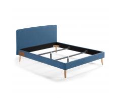Cama Dyla 160 x 200 cm azul oscuro
