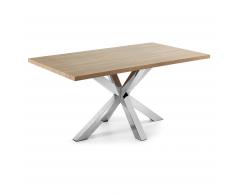 Mesa Argo 180 cm melamina natural patas inox